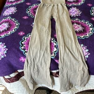 Free People Movement Light Gray Flare Leggings Pants Size XS/S NWOT